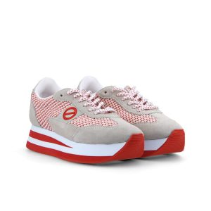 FLEX M JOGGER - SUEDE/GRILL - WHITE/RED